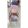 Image 1 : MAHOGANY FINISH ACCENT CHAIR