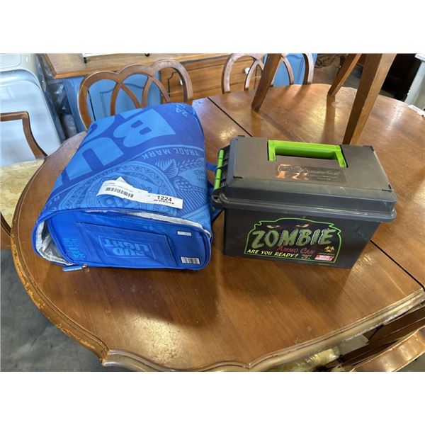 NOVELTY ZOMBIE AMMO CASE AND BACKPACK COOLER BAG