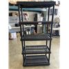 Image 1 : BLACK PLASTIC 5 TIER SHELF UNIT