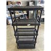 Image 2 : BLACK PLASTIC 5 TIER SHELF UNIT