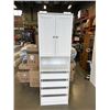 Image 1 : 2 DOOR STORAGE CABINET WITH 4 DRAWERS, 24 INCH WIDE, 73 INCH TALL, 16 INCH DEEP
