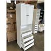 Image 3 : 2 DOOR STORAGE CABINET WITH 4 DRAWERS, 24 INCH WIDE, 73 INCH TALL, 16 INCH DEEP