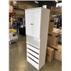 Image 4 : 2 DOOR STORAGE CABINET WITH 4 DRAWERS, 24 INCH WIDE, 73 INCH TALL, 16 INCH DEEP
