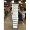 Image 1 : WHITE STORAGE CABINET WITH 4 DRAWERS, 15 INCH WIDE, 73 INCH TALL, 16 INCH DEEP