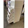 Image 4 : WHITE STORAGE CABINET WITH 4 DRAWERS, 15 INCH WIDE, 73 INCH TALL, 16 INCH DEEP
