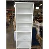 Image 5 : WHITE STORAGE CABINET WITH 4 DRAWERS, 15 INCH WIDE, 73 INCH TALL, 16 INCH DEEP