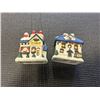 Image 2 : 6 VINTAGE MINIATURE CHRISTMAS VILLAGE BUILDINGS