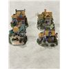 Image 1 : 4 VINTAGE MINIATURE CHRISTMAS VILLAGE BUILDINGS