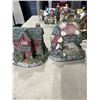 Image 6 : 10 VINTAGE MINIATURE CHRISTMAS VILLAGE BUILDINGS