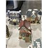 Image 2 : 8 VINTAGE MINIATURE CHRISTMAS VILLAGE BUILDINGS