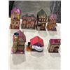 Image 1 : 7 VINTAGE MINIATURE VICTORIAN STYLE HOUSES