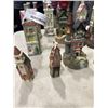 Image 4 : 14 VINTAGE MINIATURE CHRISTMAS VILLAGE BUILDINGS