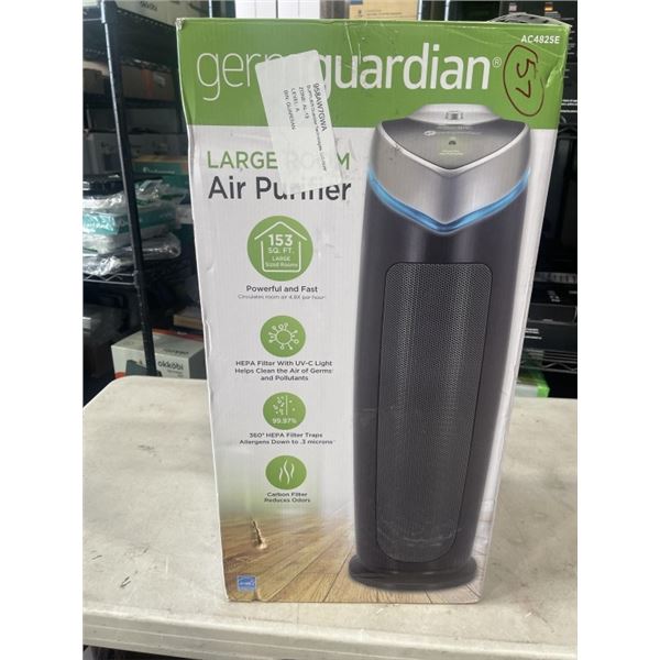 GERM GUARDIAN 4-IN-1 AIR PURIFIER W/ TRUE HEPA UV-C & ODOR REDUCTION - TESTED WORKING, RETAIL $139