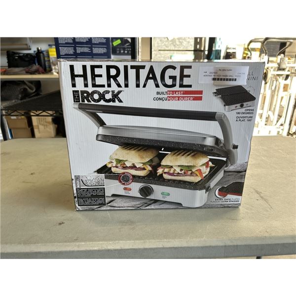 HERITAGE THE ROCK PANINI GRILL - TESTED WORKING