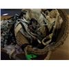 Image 2 : UNCLAIMED STORAGE:  WICKER BASKET C/W ASSORTED RIBBON