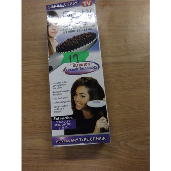 NEW:  QUICK 'N STRAIGHT HAIR BRUSH AS SEEN ON TV (MSRP $35.00)