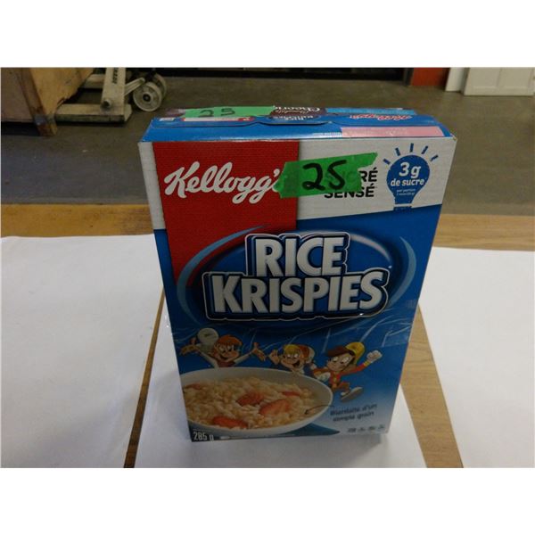 SHELF PULLS (AS IS):  CHOCOLATE CHEERIOS (315G) & RICE KRISPIES CEREAL (285G)