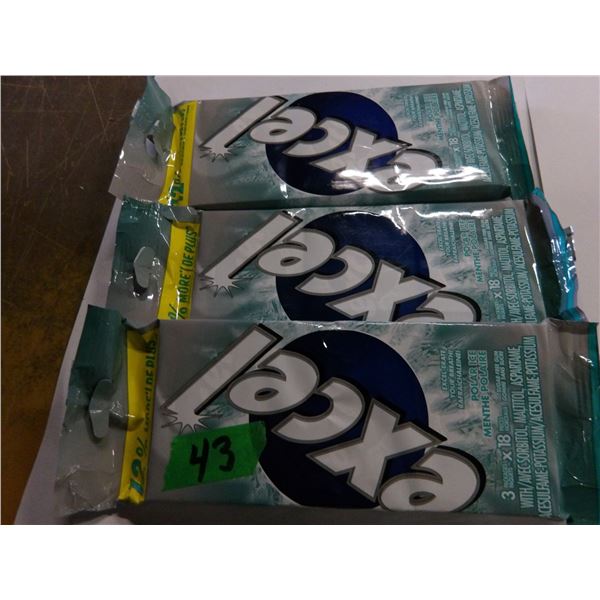 SHELF PULLS (AS IS):  EXCEL GUM (18 PACKAGES) - 3 BUNDLES
