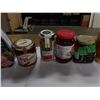 Image 1 : SHELF PULLS (AS IS):  FLAT C/W 10 ASSORTED TINS & BOTTLES OF GROCERIES (AS PICTURED)