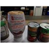 Image 4 : SHELF PULLS (AS IS):  FLAT C/W 7 ASSORTED BOTTLES & TINS OF FOOD (AS PICTURED)