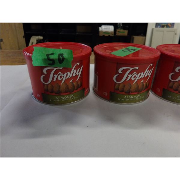 SHELF PULLS (AS IS):  TROPHY ALMOND NUTS (200G) - 4 TINS