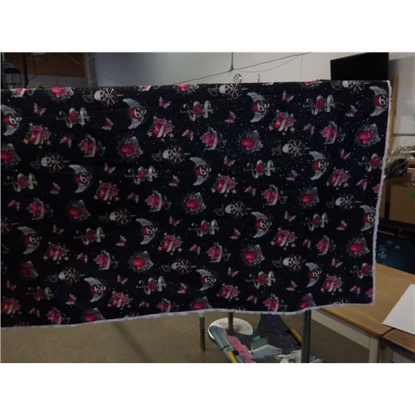 UNCLAIMED STORAGE:  NEW 55" X 40" PINK LINED QUILT