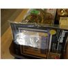 Image 2 : UNCLAIMED STORAGE:  BOX C/W ASSORTMENT OF LARGE ROLLS OF RIBBON
