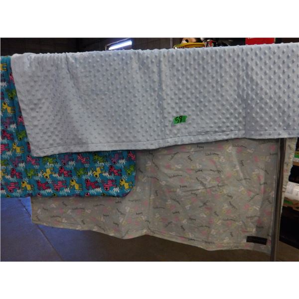 UNCLAIMED STORAGE:  FLAT C/W 2 QUILTS (REINDEER 36" X 36")
