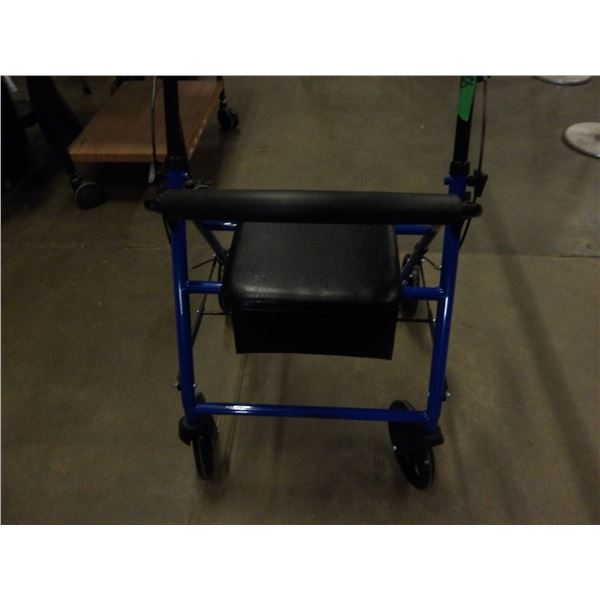 NEW:  BLUE WALKER C/W BRAKES & WHEELS