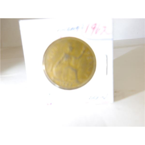 1962 QUEEN ELIZABETH II LARGE PENNY TOKEN