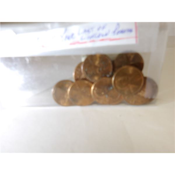 LOT OF 10 AU UNCIRCULATED LAST OF USA LINCOLN PENNIES