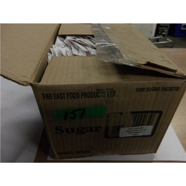 SHELF PULLS (AS IS):  BOX C/W 1000 SUGAR PACKS