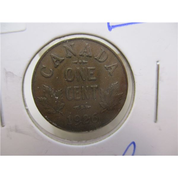 1926 KEY DATE CANADA KING GEORGE V PENNY