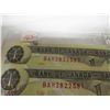 Image 5 : 1973 SET SEQUENTIAL SERIAL NUMBERS LAST OF CANADA $1 BILLS