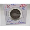 Image 7 : 1872H CANADA VICTORIAN SILVER QUARTER
