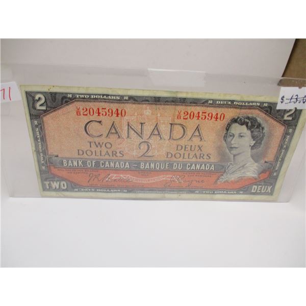 1984 LEGAL TENDER LAST OF CANADA $2 BILLS