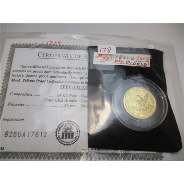 1841-0 (COPY) USA $10 GOLD COIN
