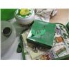 Image 1 : ESTATE:  GREEN TUB C/W MISC ITEMS AS SHOWN