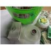 Image 3 : ESTATE:  GREEN TUB C/W MISC ITEMS AS SHOWN
