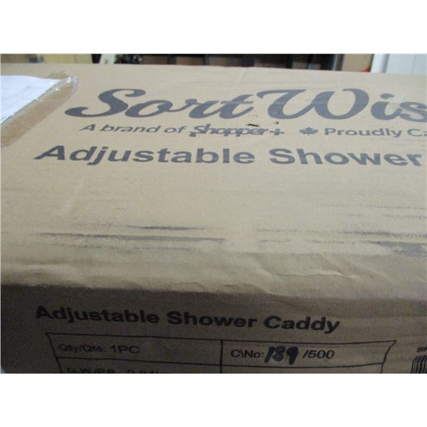 SHELF PULLS (AS IS):  ADJUSTABLE SHOWER CADDY