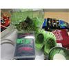 Image 4 : ESTATE:  BOX C/W CANDLES, ORNAMENTS, SOCKS, BANDANAS, ETC