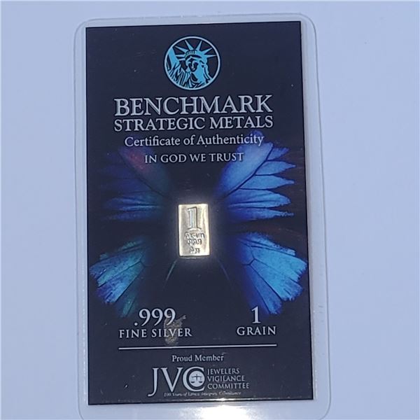 999 FINE PURE SILVER 1 GRAIN SEALED