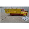 Image 5 : Vintage Marx Manufacturing Co. Pressed Steel Stake Truck, Red and Yellow, Late 1940s-Early 1950s