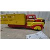 Image 6 : Vintage Marx Manufacturing Co. Pressed Steel Stake Truck, Red and Yellow, Late 1940s-Early 1950s