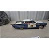 Image 4 : Vintage Tinplate Highway Patrol Car Toy, 1959 Chevrolet El Camino Style, Blue and White