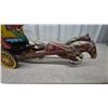 Image 2 : Vintage 1950s Alps Wind-Up Butterfield Stage Lines Tin Litho Horse-Drawn Coach Toy, 13”, Working