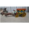 Image 7 : Vintage 1950s Alps Wind-Up Butterfield Stage Lines Tin Litho Horse-Drawn Coach Toy, 13”, Working