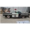 Image 2 : HTC Japan 1961 Oldsmobile Highway Patrol Radio-Controlled Battery-Operated Tin Toy Car, 12”