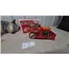Image 1 : Marx Sparkling Climbing Bulldozer Tractor Tin Litho Caterpillar Diesel Toy with Original Box