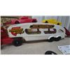 Image 4 : Marx Lumar Cross Country Auto Transport Truck, Pressed Metal, with 4 Plastic Cars and Original Box